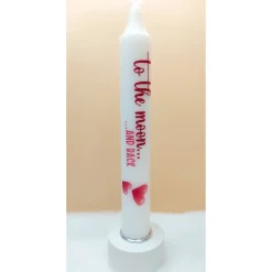 Valentinskerze mit Spruch I Liebeskerze I Geschenk I Be my Valentine I Ich liebe Dich I Dekokerze I handverziert