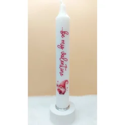Valentinskerze mit Spruch I Liebeskerze I Geschenk I Be my Valentine I Ich liebe Dich I Dekokerze I handverziert