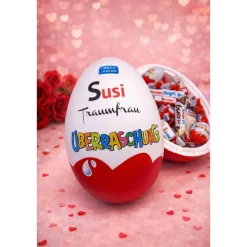 Valentinstag Geschenk personalisiertes XXL Überraschungsei | Ü-Ei mit Namen | Geschenk für Sie & Ihn