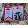 Valentinstagkarte,Liebe,Herzen,Katzenpaar