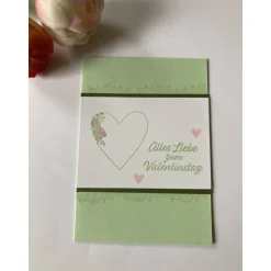 Valentinstagskarte * Alle Liebe zum Valentinstag *Liebeskarte gefertigt in Handarbeit Unikat