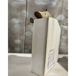 Vater Geschenk personalisiert – Maritime Deko Holzhäuser mit Gravur & Treibholz, Unikat 20x14x4 cm