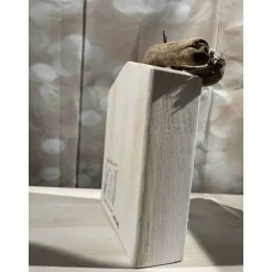 Vater Geschenk personalisiert – Maritime Deko Holzhäuser mit Gravur & Treibholz, Unikat 20x14x4 cm