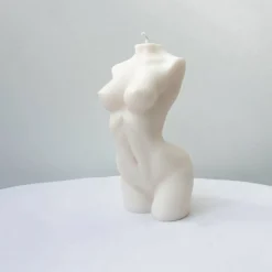 Vegane Sojawachs Kerze,  Medium Frauen Torso, Körperkerze, Wohndeko, Skulptur Frauenfigur, Geschenk Lieblingsmensch