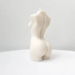 Vegane Sojawachs Kerze,  Medium Frauen Torso, Körperkerze, Wohndeko, Skulptur Frauenfigur, Geschenk Lieblingsmensch
