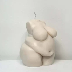 Vegane Sojawachs Körperkerze, Dicker Frauen Torso, Frauenfigur, Kurvige Skulptur, Body positivity, Lustiges Geschenk