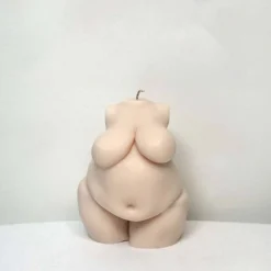 Vegane Sojawachs Körperkerze, Dicker Frauen Torso, Frauenfigur, Kurvige Skulptur, Body positivity, Lustiges Geschenk