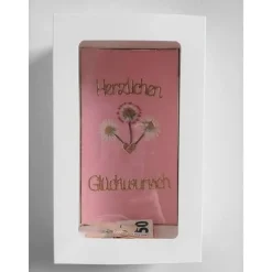 Verpackung für Geldgeschenk – Geschenkbox mit Gänseblümchen, Herzlichen Glückwunsch, Geschenkverpackung Unikat