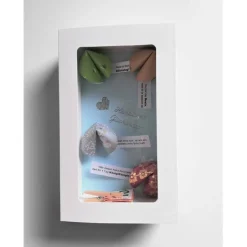 Verpackung für Geldgeschenk – Geschenkbox mit Glückskeksen & Sichtfenster | Handgemachte Geschenkverpackung