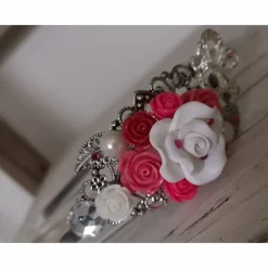 verzierter Haarreif, Vintage-Stil, Haarreifen, Cabochon, Blume, Rosen, Haarschmuck,Hochzeit, Kommunion,silber,02