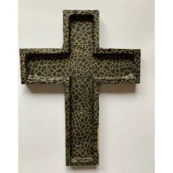 Verziertes Holzkreuz als Geschenk für Geburt, Taufe, Kommunion oder Konfirmation,