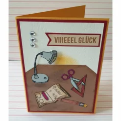 Viel Glück - Einschulung - Gratulationskarte