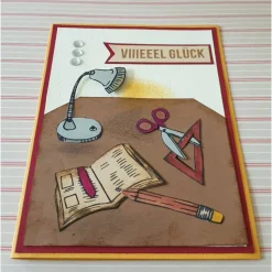 Viel Glück - Einschulung - Gratulationskarte