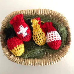 Vier Eierschleudern / Eiernetze / Ostereierschleudern /Ostereiernetze  Ländermeisterschaft