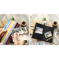 Vintage Fotoalbum 34 Seiten zum Einkleben – Kreatives Album zum Selbstgestalten, Geschenk für Geburtstag & Weihnach