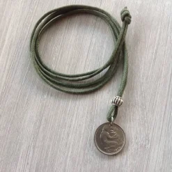 Vintage Kette mit 50 Pfennig Münze von 1976 – Einzigartiges Geschenk zum 50. Geburtstag