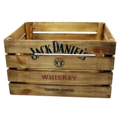 Vintage Whisky Kiste Holzkiste mit Whiskey Branding Rustikal Geschenkekiste Bücherkiste Getränkekiste Bar Geschenk Männer Vatertag Dekokiste