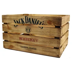 Vintage Whisky Kiste Holzkiste mit Whiskey Branding Rustikal Geschenkekiste Bücherkiste Getränkekiste Bar Geschenk Männer Vatertag Dekokiste