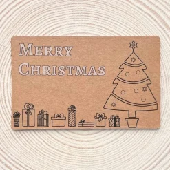 Visitenkarten mit personalisiertem Design auf Kraftpapier - Geschenkkarten und Business-Karten mit präziser Gravur