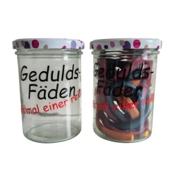 Vorratsglas Gedultsfäden zum behalten oder zum verschenken