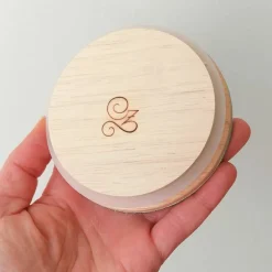 Vorratsglas mit blauem, handbemaltem Holzdeckel – Unikat Deko & Aufbewahrung (2)