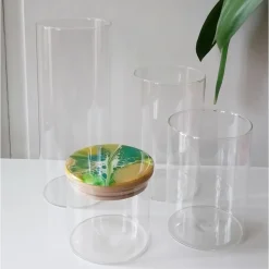 Vorratsglas mit grünem, handbemaltem Holzdeckel – Unikat Deko & Aufbewahrung (1)