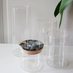 Vorratsglas mit handbemaltem, schwaz/goldenem Holzdeckel – Unikat Deko & Aufbewahrung (3)