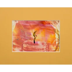 Vorweihnachtlich • Original Encausticmalerei, Unikat mit Passepartout - Design  Ulrike Kröll