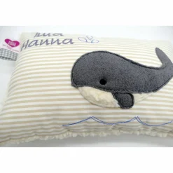 Wal Fisch Namenskissen Taufkissen Kuschelkissen Kindergartenkissen Geburtsgeschenk
