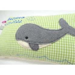 Wal Fisch Namenskissen Taufkissen Kuschelkissen Kindergartenkissen Geburtsgeschenk
