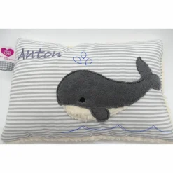 Wal Fisch Namenskissen Taufkissen Kuschelkissen Kindergartenkissen Geburtsgeschenk