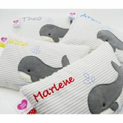 Wal Fisch Namenskissen Taufkissen Kuschelkissen Kindergartenkissen Geburtsgeschenk