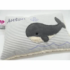 Wal Fisch Namenskissen Taufkissen Kuschelkissen Kindergartenkissen Geburtsgeschenk