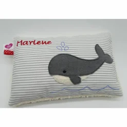 Wal Fisch Namenskissen Taufkissen Kuschelkissen Kindergartenkissen Geburtsgeschenk