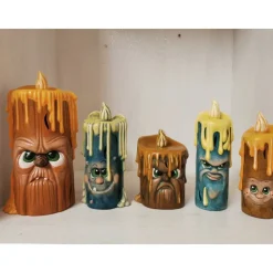 Waldschratkerze 5teilig aus Keramik zum Beleuchten