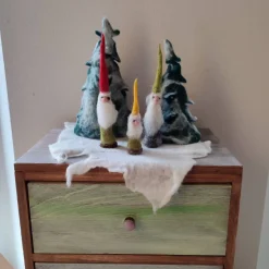 Waldwichtel 5er-Set, handgefilzt,