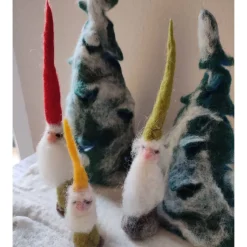 Waldwichtel 5er-Set, handgefilzt,