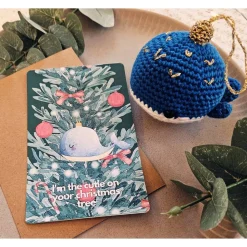 Walfisch Wal Christbaumschmuck Weihnachtsbaumschmuck Häkeltier