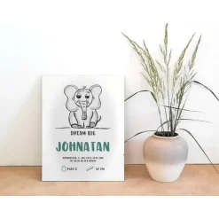 Wandbild Geburtsbild Babyelefant