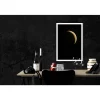 Wandbild Poster "Sichelmond" // Geschenke für Ihn // Geschenke für Weihnachten // Mond Mondsichel Schwarz Gold Fotografie // 45 x 30 cm
