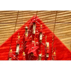 Wanddeko KLAMMERBÄUMCHEN künstlerischer abstrakter Weihnachtsbaum auf einem Keilrahmen Künstlerbaum mit LED-Beleuchtung