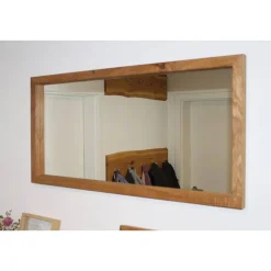 Wandspiegel mit Rahmen aus Eiche oder Nussbaum – Handgefertigt & geölt