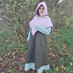 Warmes, weiches Wollkleid,  langes Winterkleid für Wikinger und Mittelalter, Toraxacum