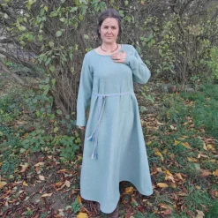 Warmes, weiches Wollkleid,  langes Winterkleid für Wikinger und Mittelalter, Toraxacum