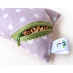 Waschbares Dinkelspelz-Mauskissen mit Punkten und Reißverschluss, Mauskissen mit Dinkelspreu