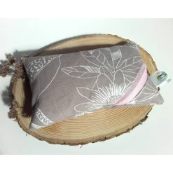 Waschbares Dinkelspelz-Mauskissen mit floralem Muster und Reißverschluss, Mauskissen mit Dinkelspreu