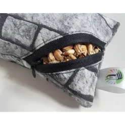 Waschbares Dinkelspelz-Mauskissen in Stein-Optik mit Reißverschluss, Mauskissen mit Dinkelspreu