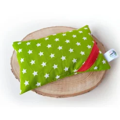 Waschbares Dinkelspelz-Mauskissen mit Sternchen und Reißverschluss, Mauskissen mit Dinkelspreu