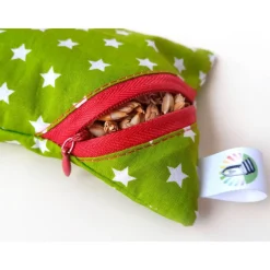 Waschbares Dinkelspelz-Mauskissen mit Sternchen und Reißverschluss, Mauskissen mit Dinkelspreu