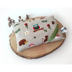 Waschbares Dinkelspelz-Mauskissen mit Naturmotiven und Reißverschluss, Mauskissen mit Dinkelspreu